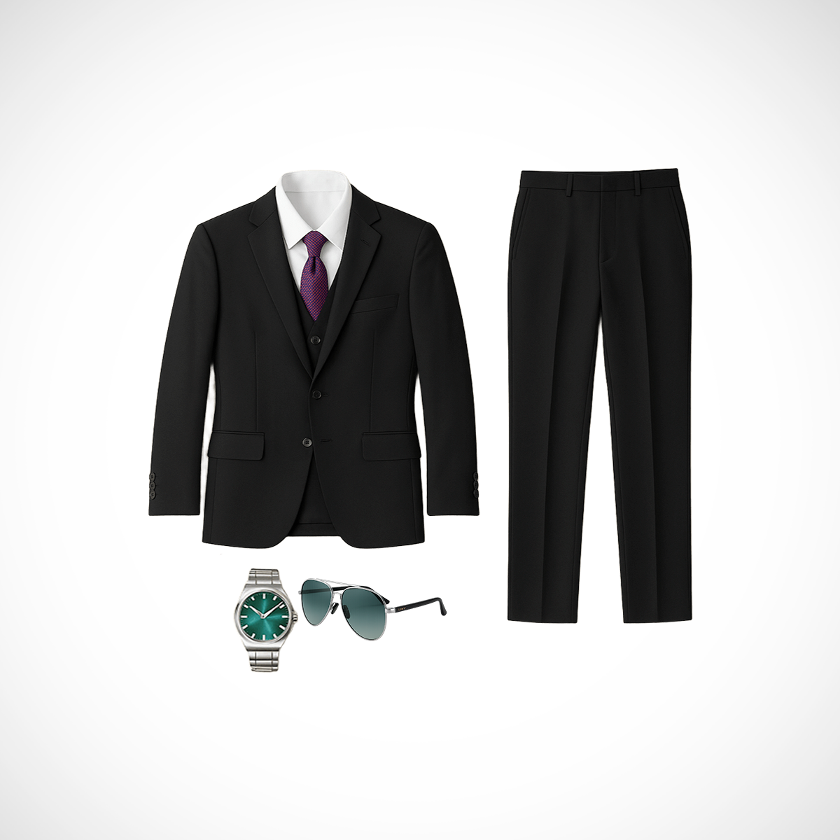 Conjunto de traje formal completo en tela Oxford Canvedish | REGALO: Corbata | PROMOCIÓN ESPECIAL 30 AÑOS - ENVÍO GRATIS