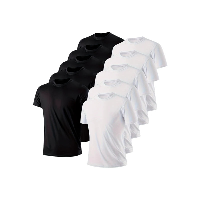 Kit con 10 camisetas lisas y transpirables