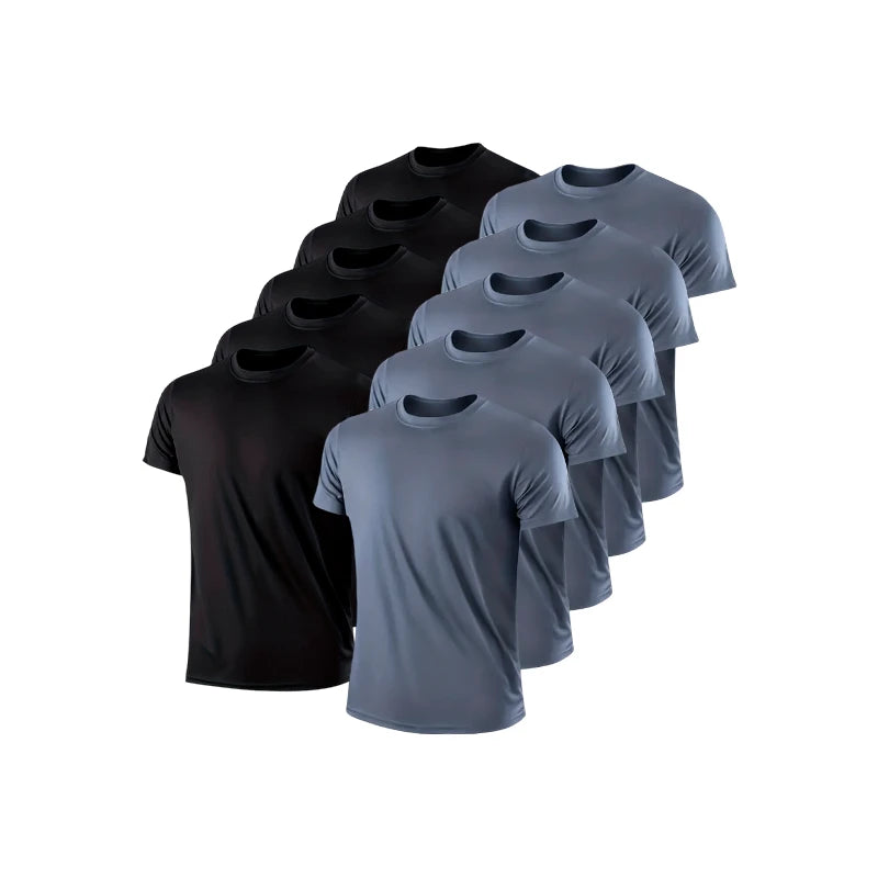 Kit con 10 camisetas lisas y transpirables